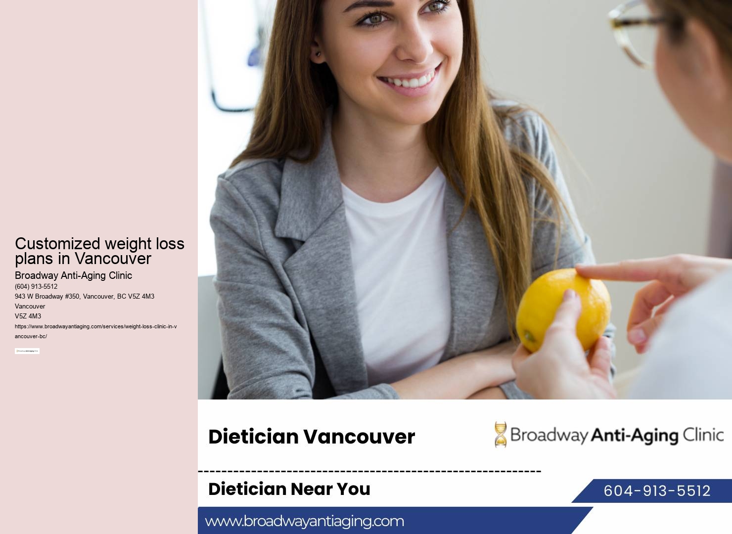 Expert nutritionist for weight loss Vancouver BC