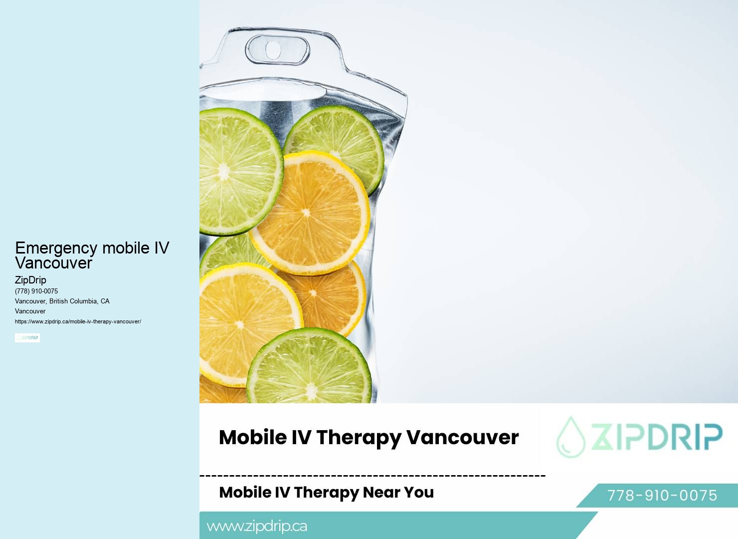 Emergency mobile IV Vancouver mobile IV vitamin therapy