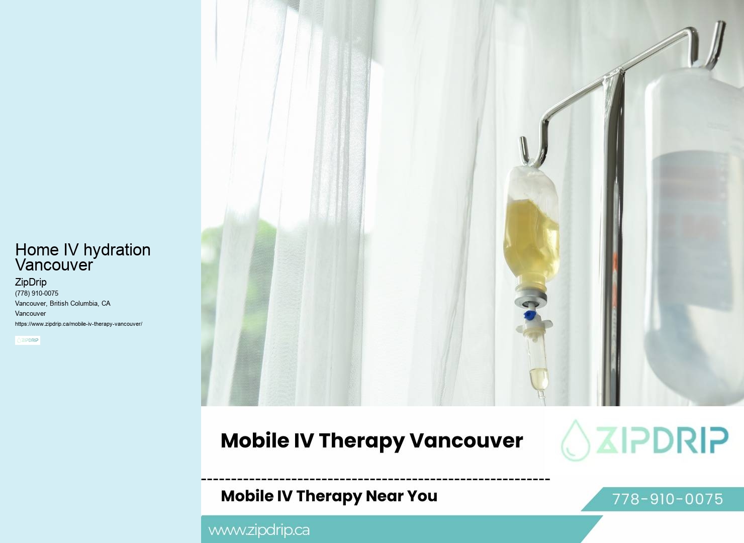 Mobile IV therapy for hangover relief Home IV hydration Vancouver