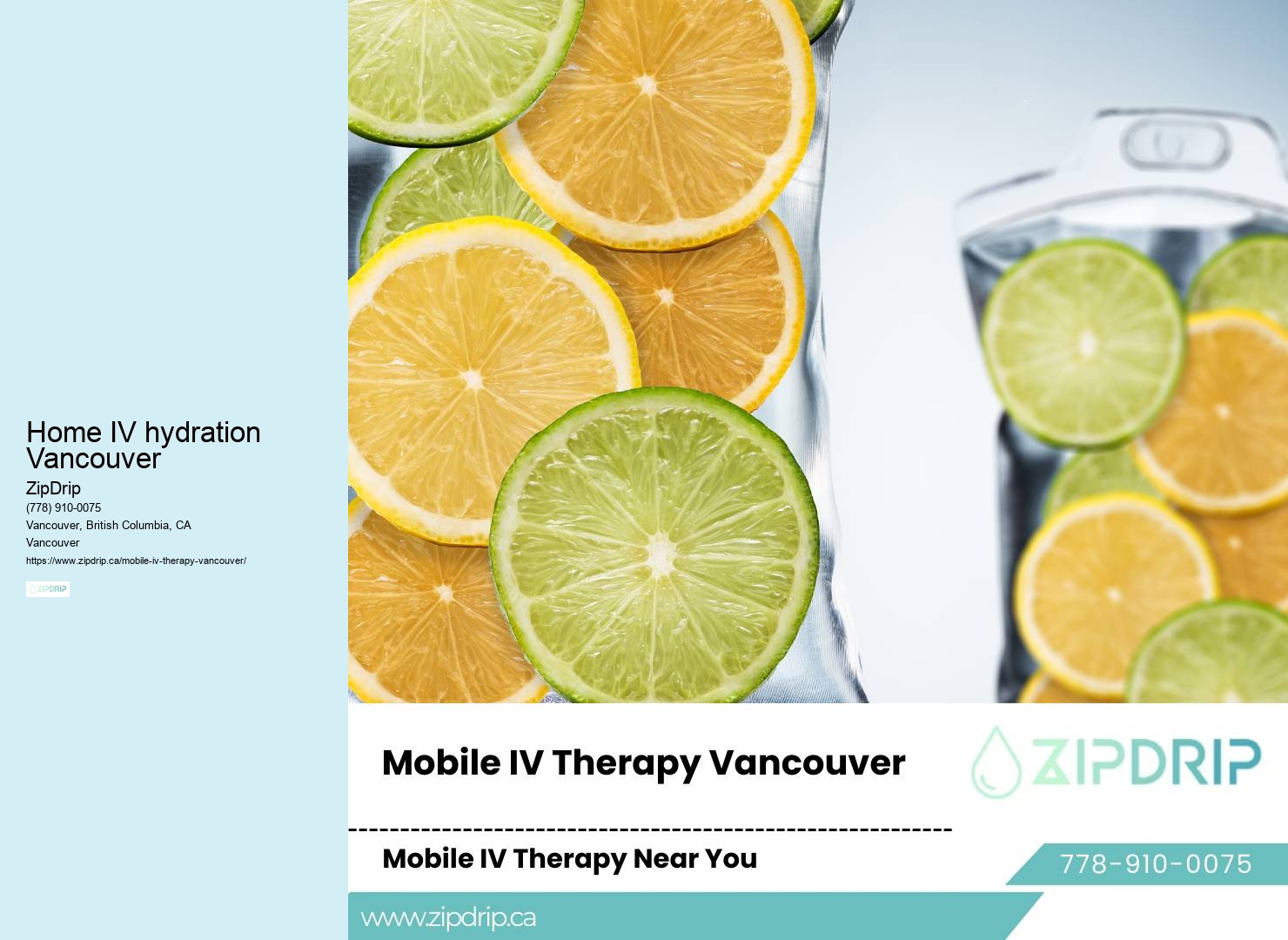Home IV hydration Vancouver mobile IV hydration therapy