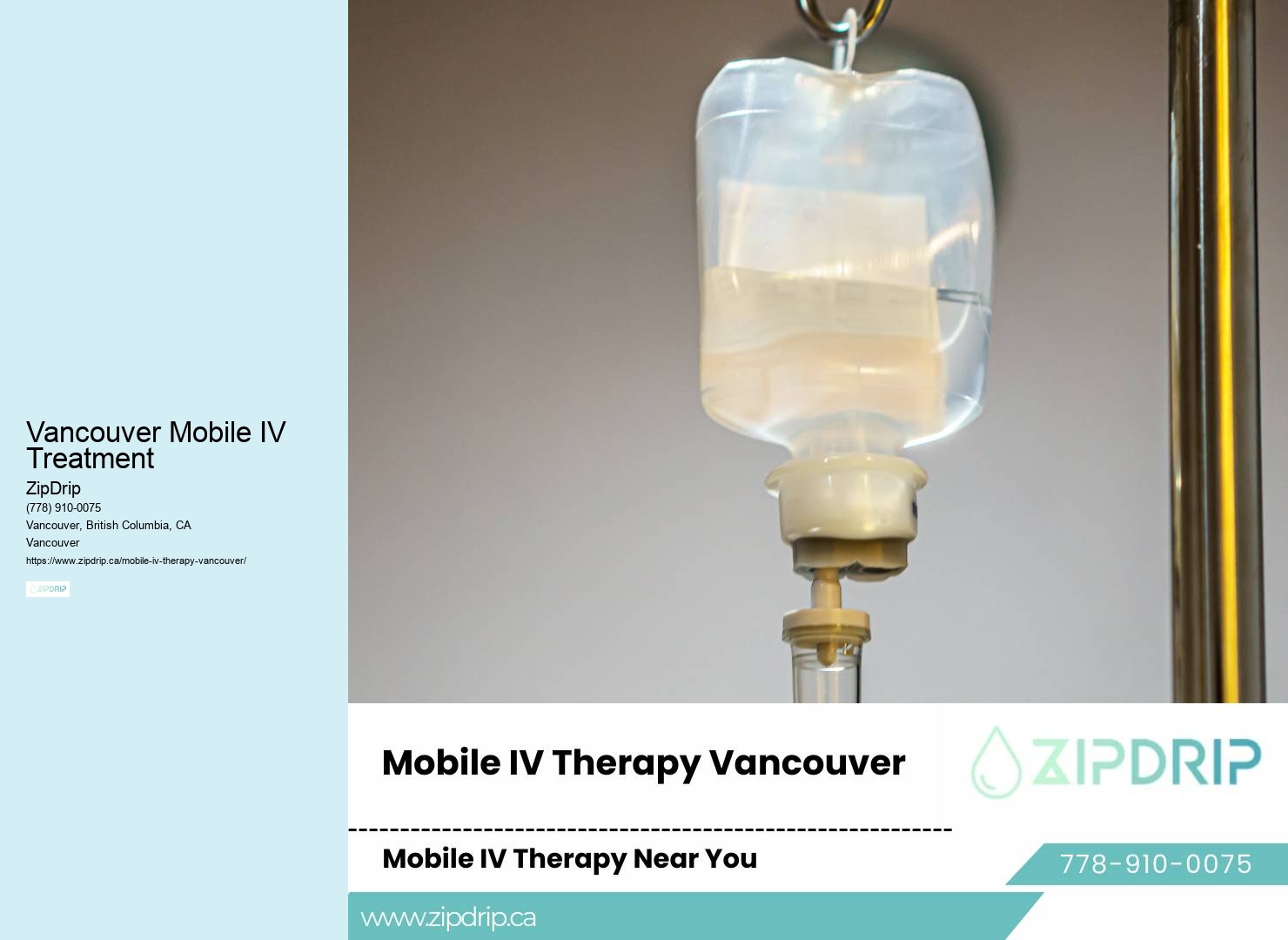 Vancouver Mobile IV Treatment home IV drip therapy