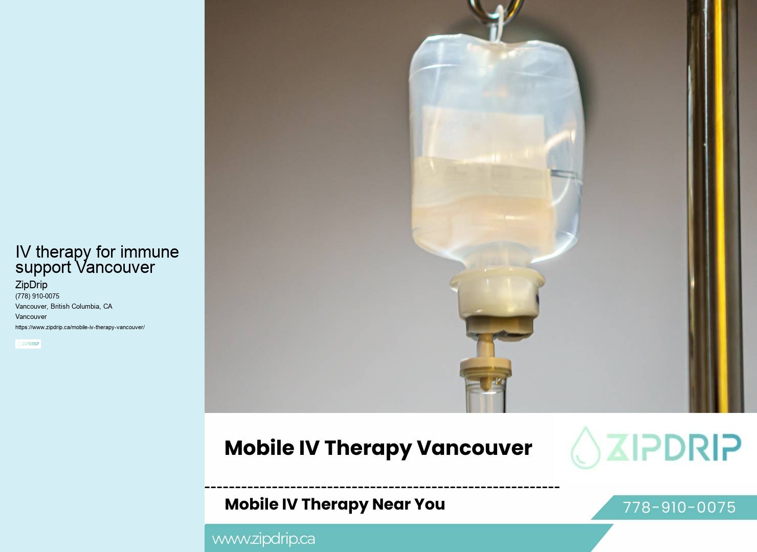 IV therapy for immune support Vancouver home IV hydration solutions