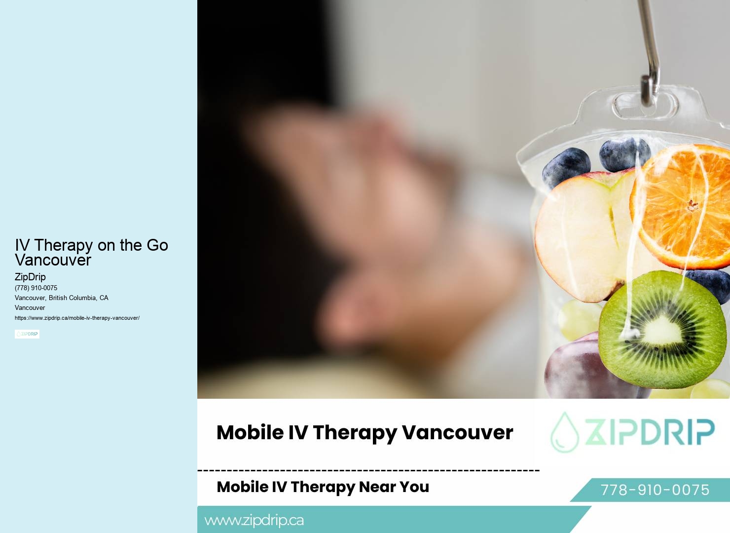 IV Therapy on the Go Vancouver IV infusion services