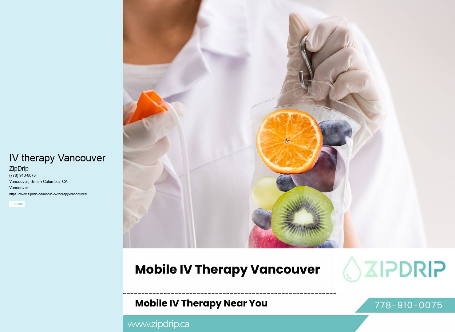 IV therapy Vancouver mobile IV for energy boost