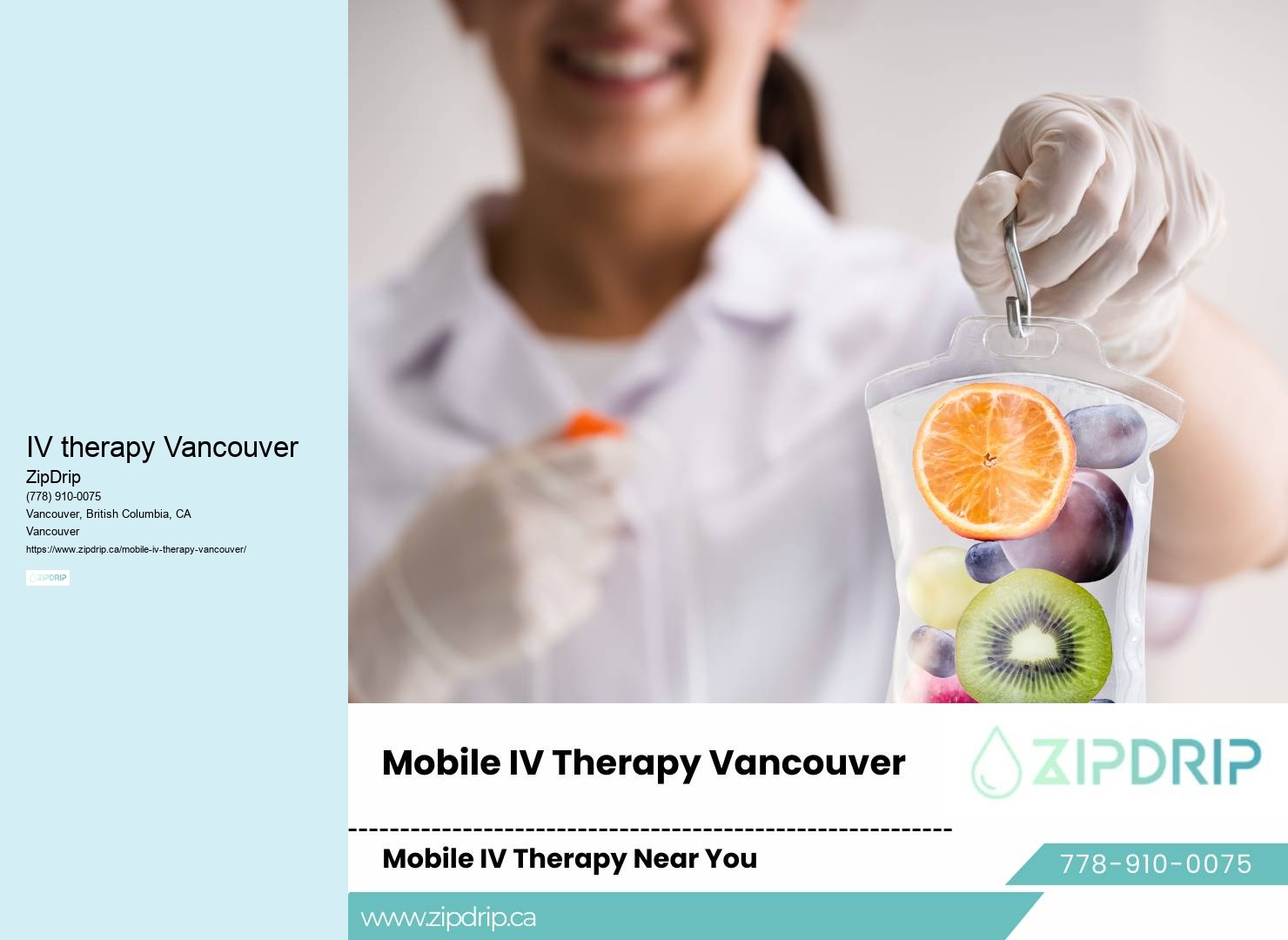 Mobile IV vitamin boost IV therapy Vancouver