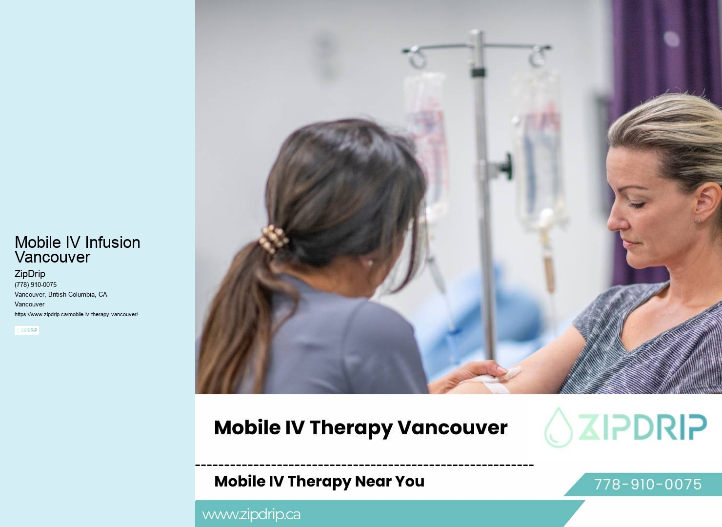 Mobile IV Infusion Vancouver mobile IV therapy for immune support