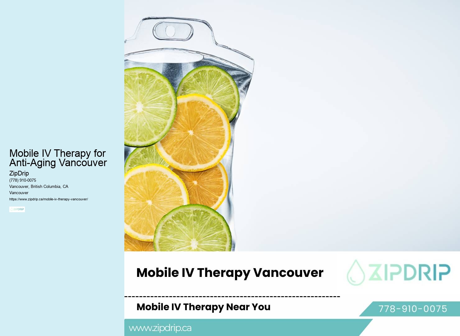 Mobile IV therapy services Mobile IV Therapy for Anti-Aging Vancouver reviews