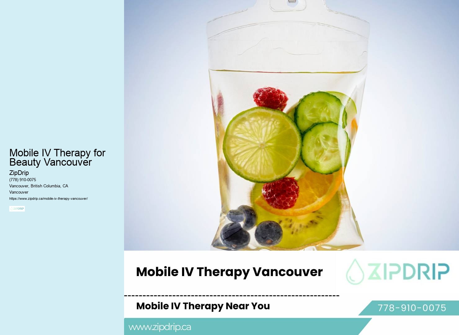 Mobile IV rehydration Mobile IV Therapy for Beauty Vancouver