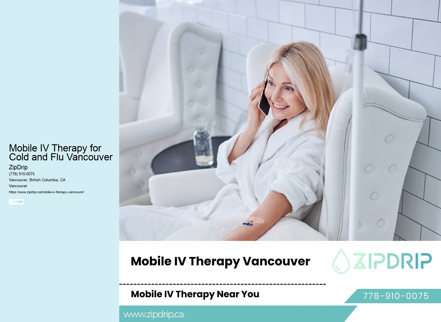 Mobile IV Therapy for Cold and Flu Vancouver IV hydration therapy at home