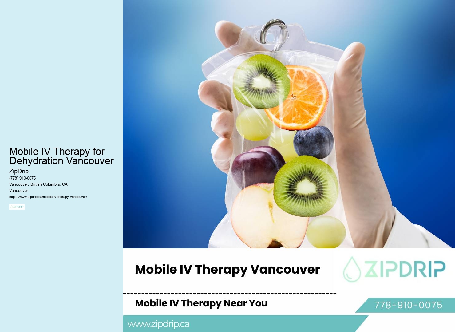 Mobile IV Therapy for Dehydration Vancouver mobile IV services for wellness