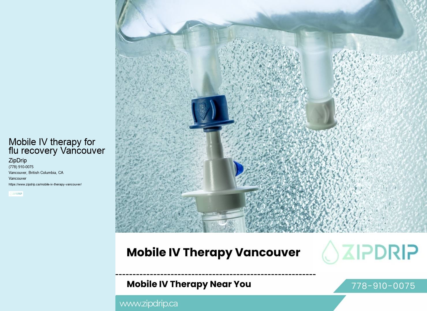 On-demand mobile IV therapy Mobile IV therapy for flu recovery Vancouver