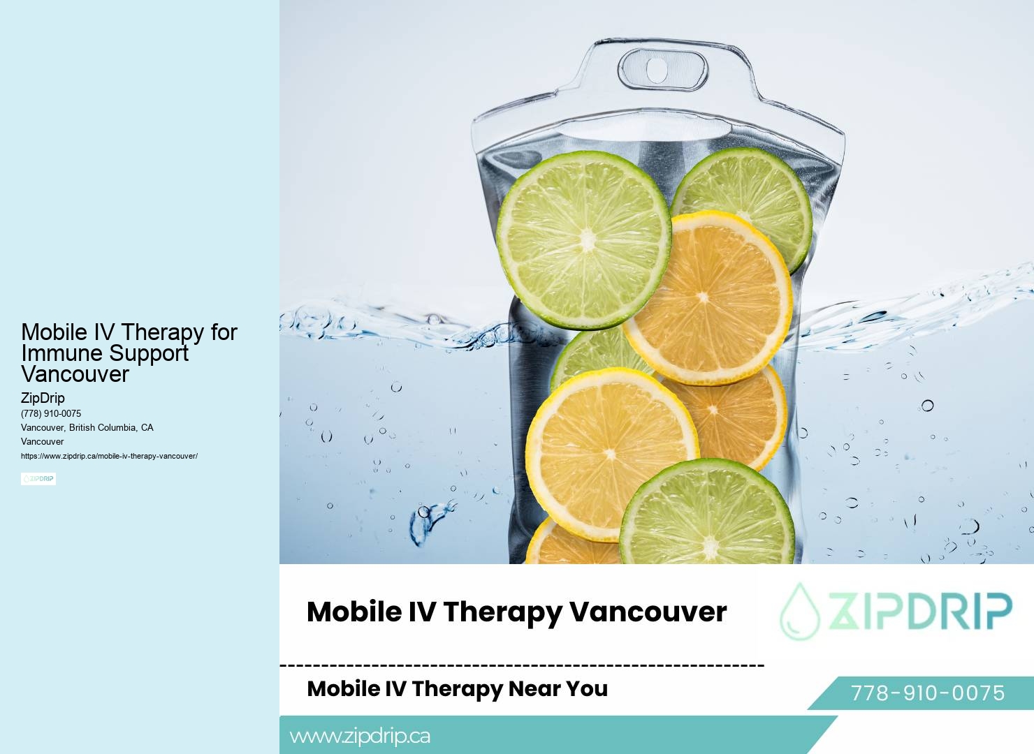 Mobile IV Therapy for Immune Support Vancouver mobile IV vitamin infusion