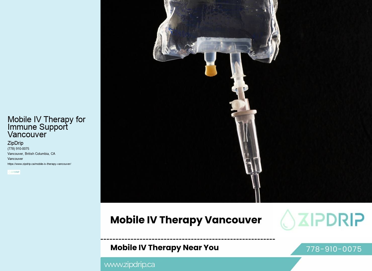 Mobile IV therapy experts Mobile IV Therapy for Immune Support Vancouver