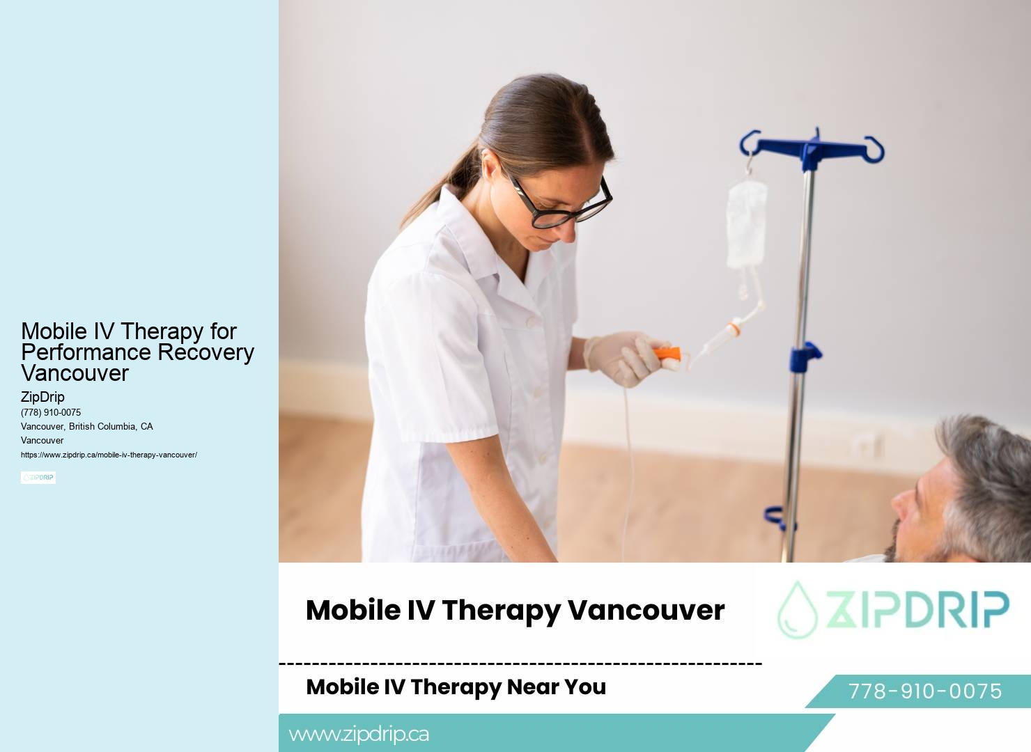 Mobile IV Therapy for Performance Recovery Vancouver mobile IV therapy reviews and ratings