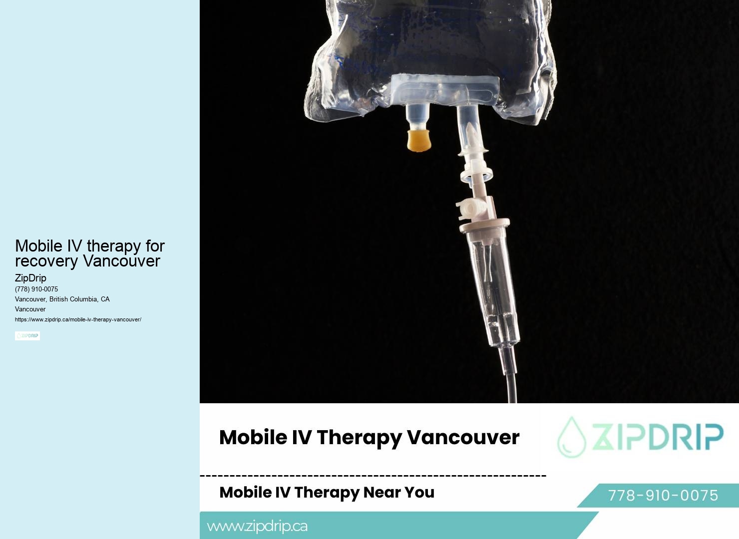 Mobile IV therapy companies Mobile IV therapy for recovery Vancouver