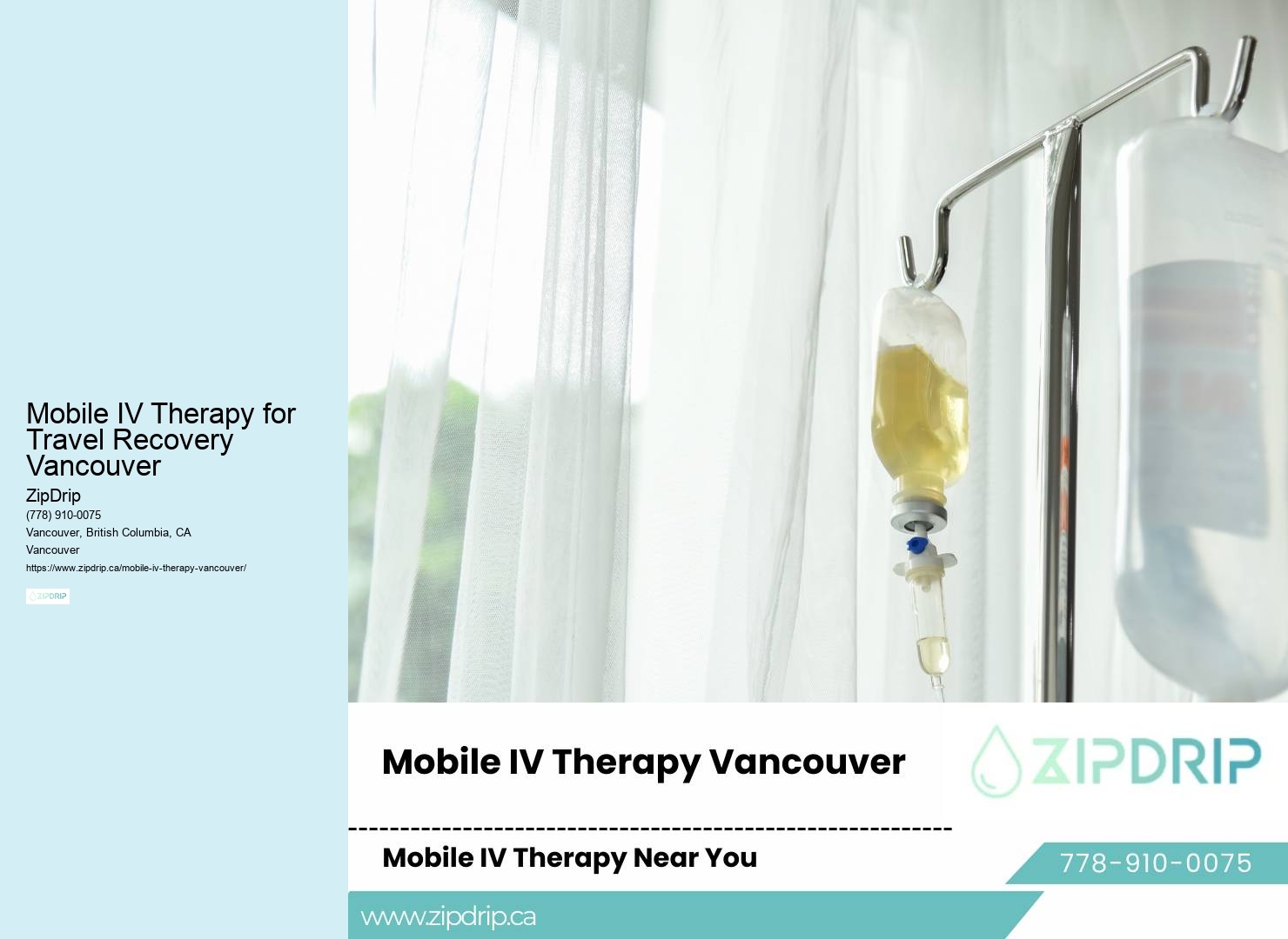 Mobile IV Therapy for Detox Mobile IV Therapy for Travel Recovery Vancouver