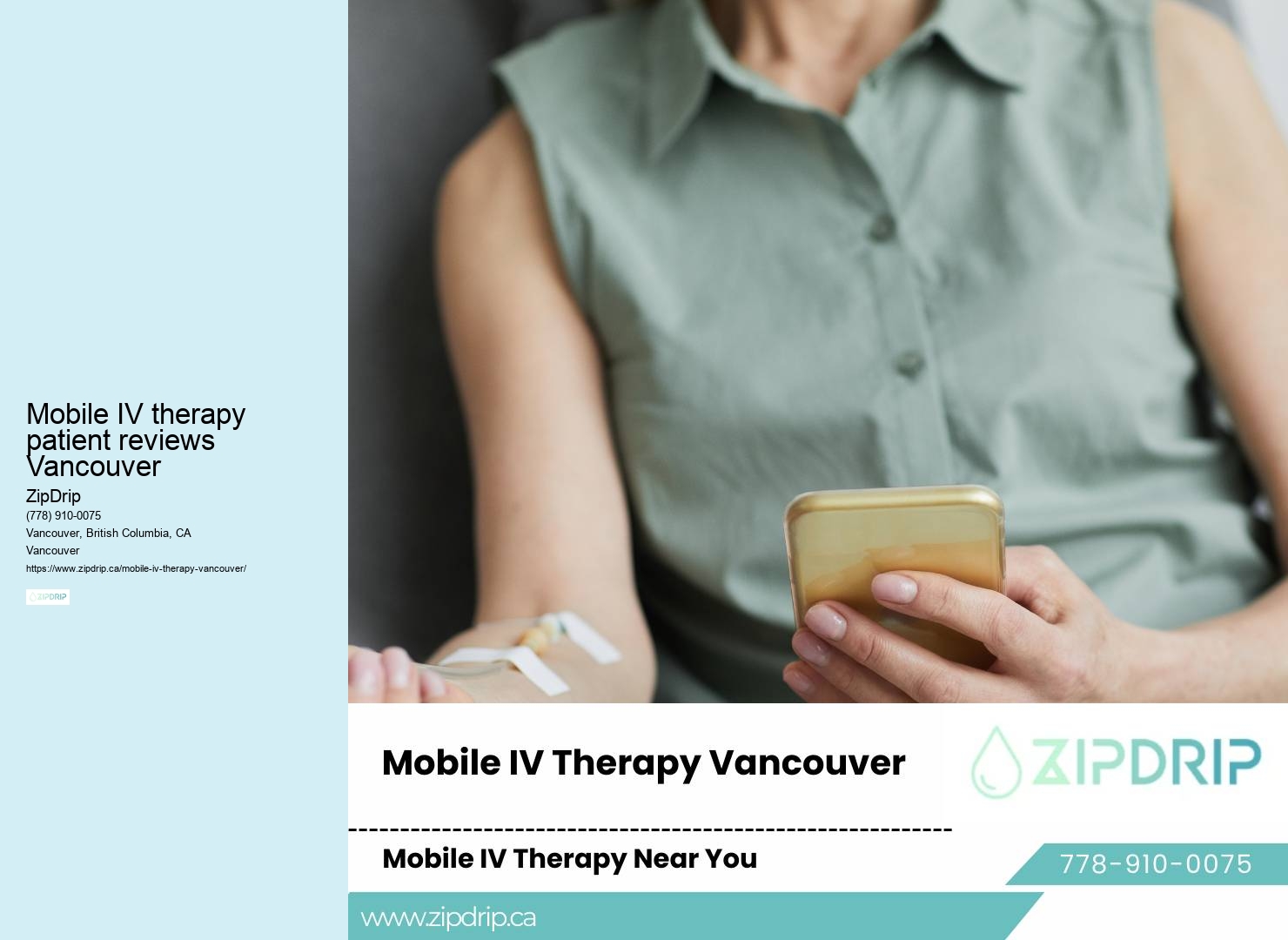 Mobile IV Therapy for Headache Relief Mobile IV therapy patient reviews Vancouver