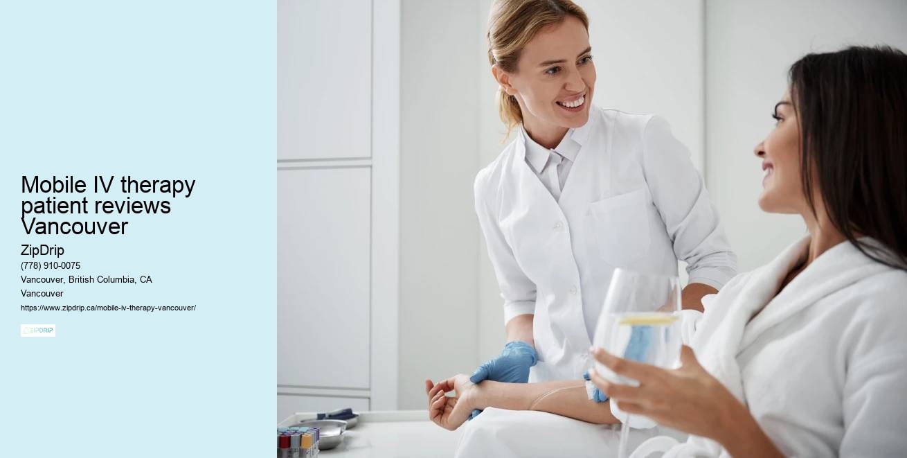 Mobile IV therapy for physical wellness Mobile IV therapy patient reviews Vancouver