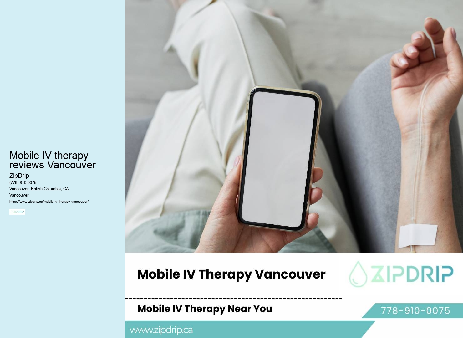 Mobile IV therapy reviews Vancouver mobile IV therapy for busy schedules