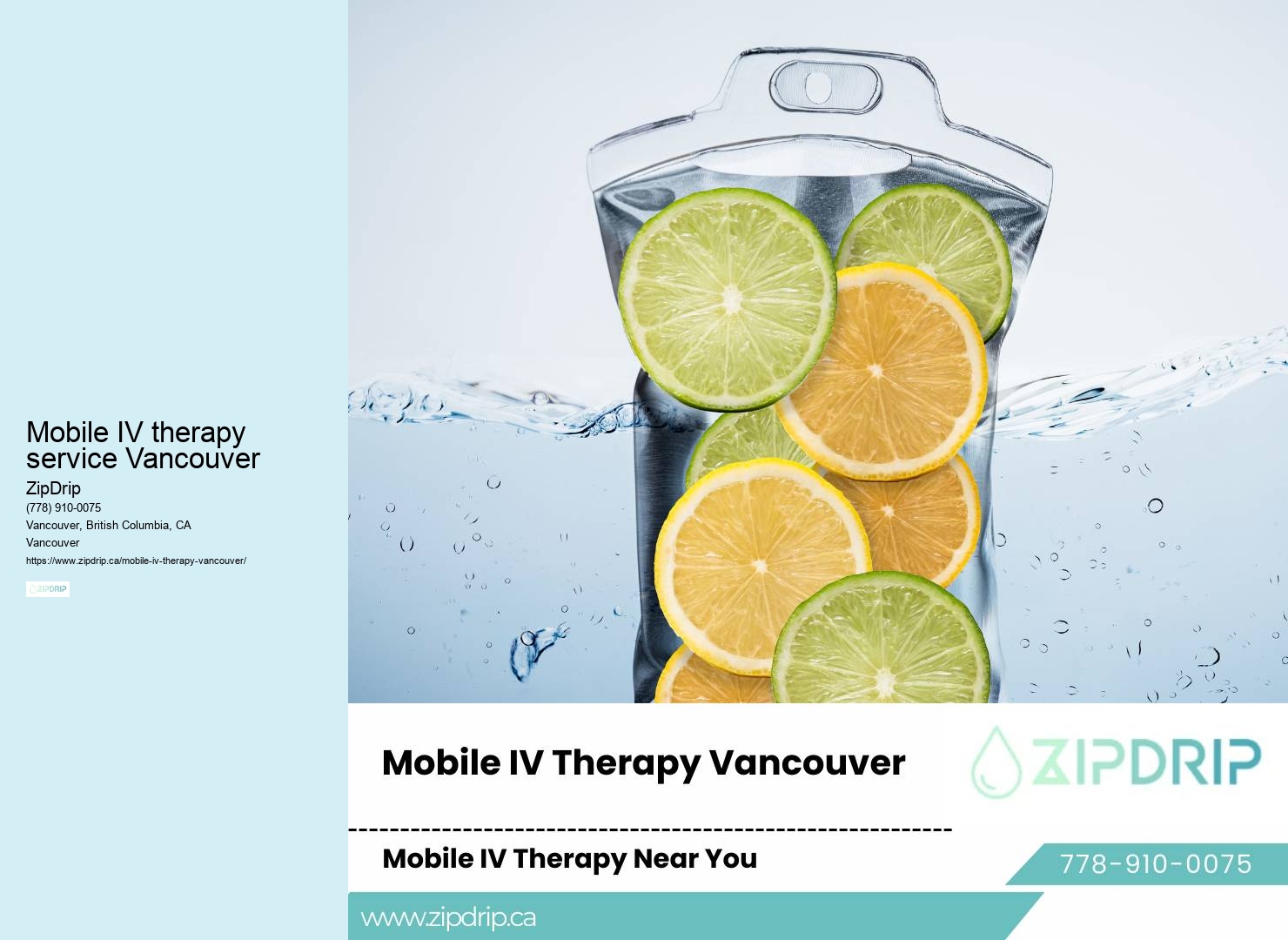 Mobile IV Wellness Mobile IV therapy service Vancouver