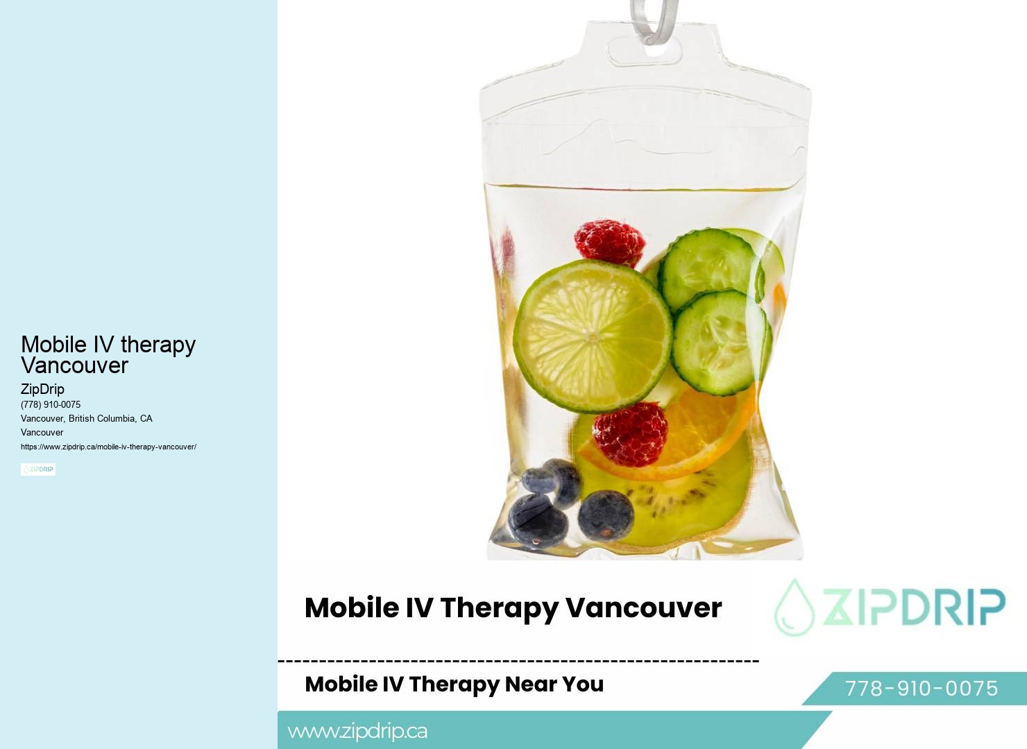 Mobile IV therapy Vancouver mobile IV therapy for travelers