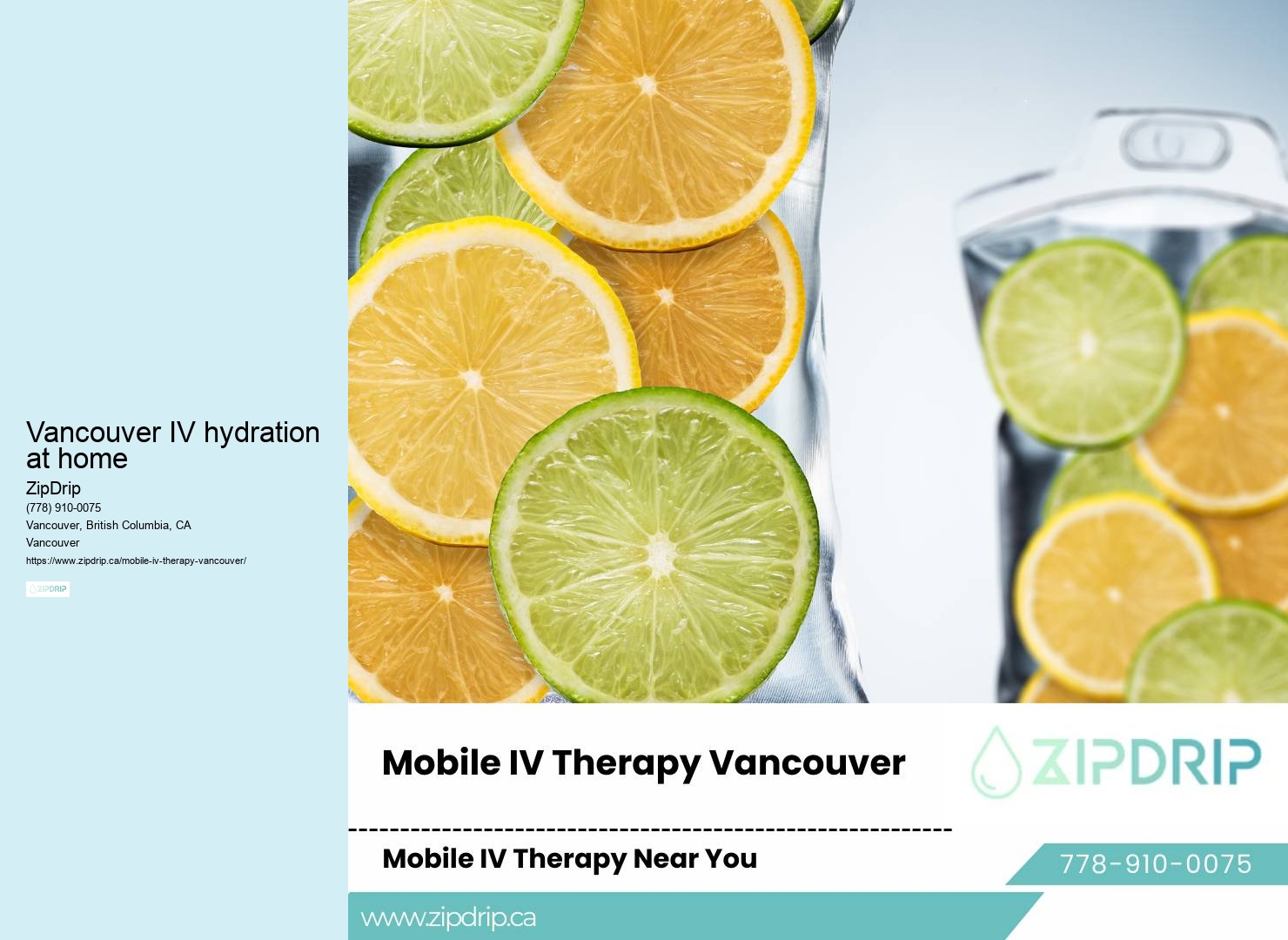 Mobile IV therapy for hangover Vancouver IV hydration at home