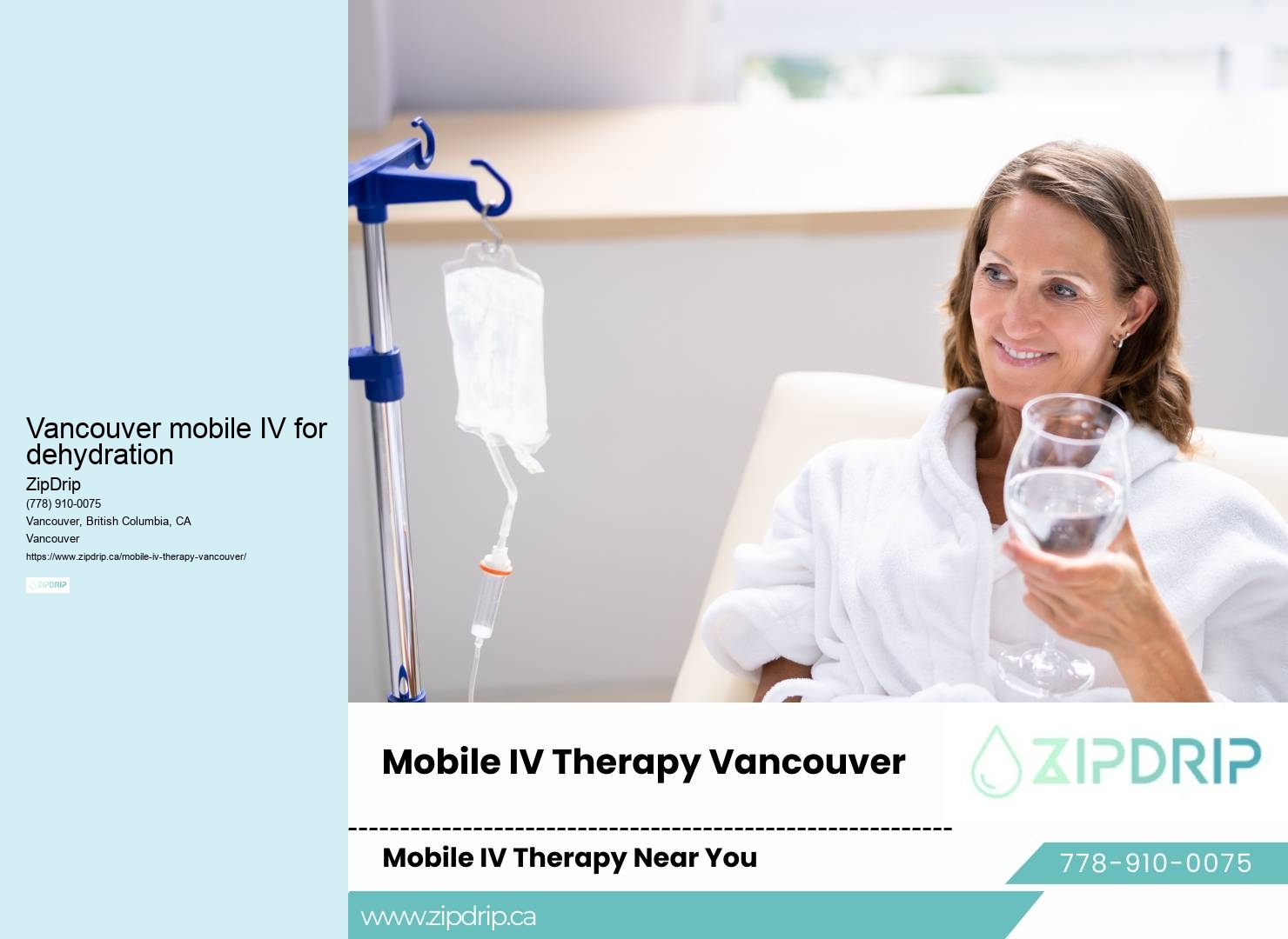 Mobile IV therapy for daily wellness Vancouver mobile IV for dehydration