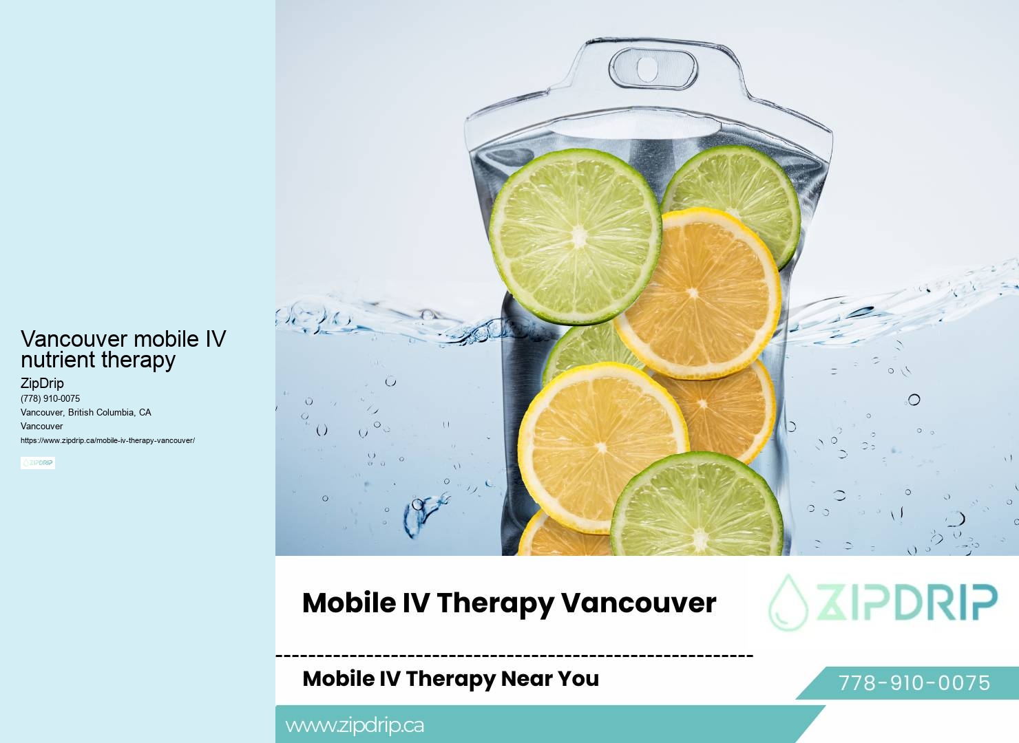 Vancouver mobile IV nutrient therapy mobile IV therapy for health rejuvenation