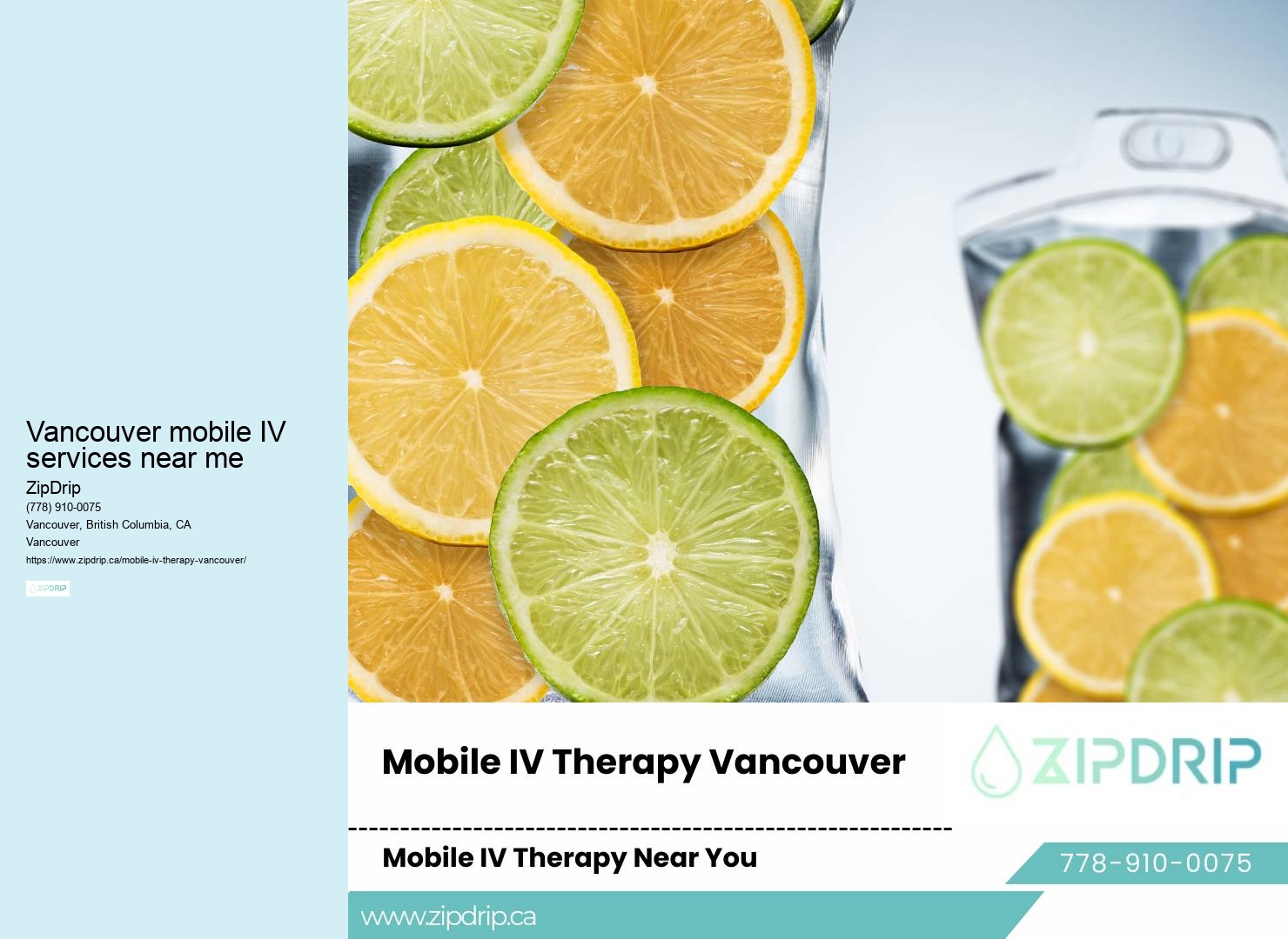 IV therapy for muscle recovery Vancouver mobile IV services near me