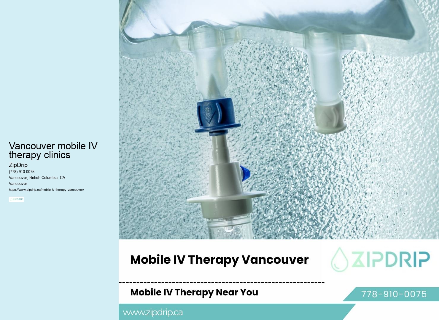 Mobile IV therapy home services Vancouver mobile IV therapy clinics