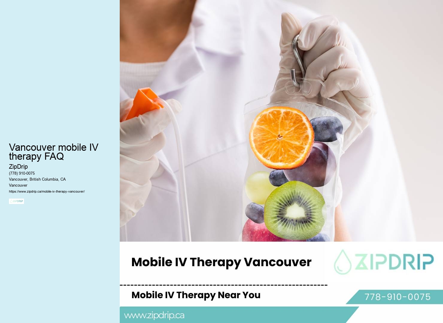 Mobile IV detox Vancouver mobile IV therapy FAQ