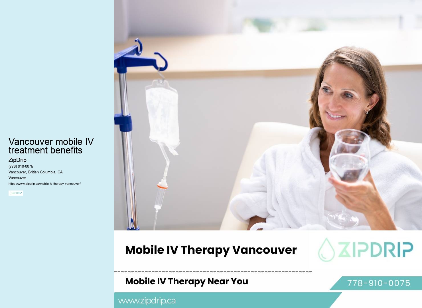 Vancouver mobile IV treatment benefits mobile IV drip therapy