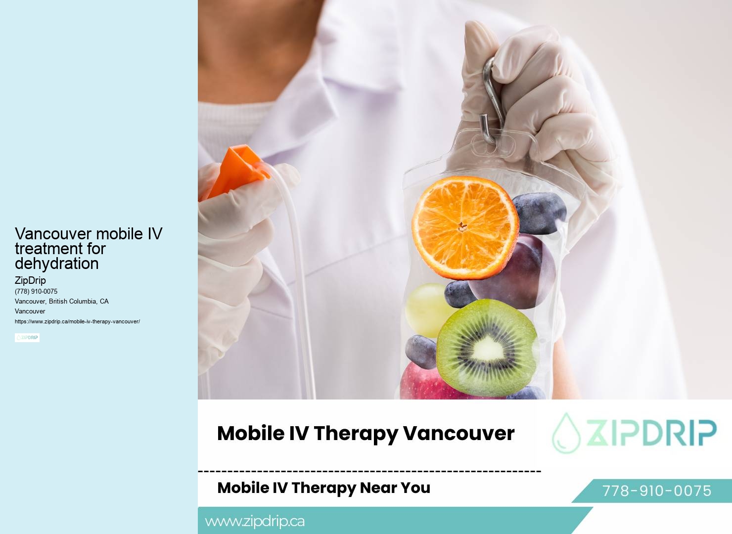Mobile IV therapy for skin rejuvenation Vancouver mobile IV treatment for dehydration